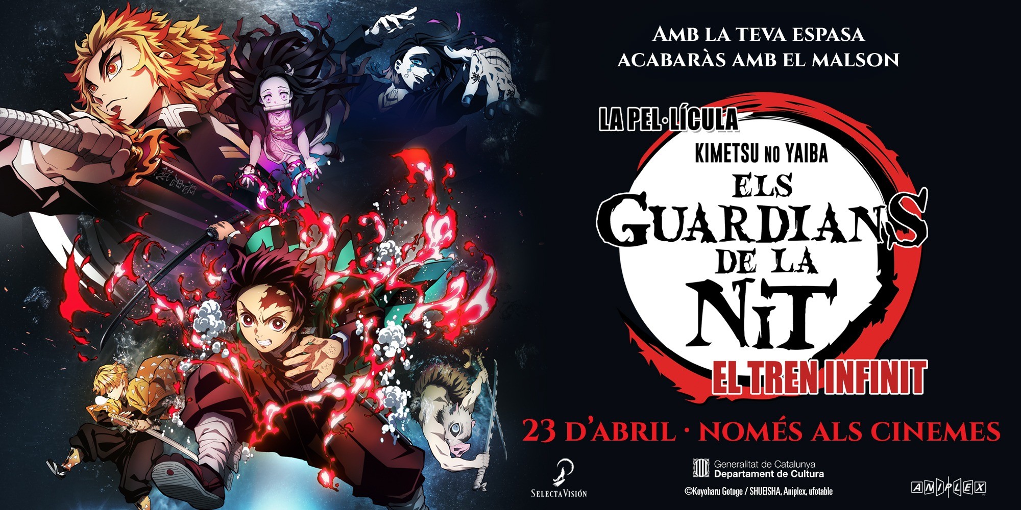 Guardianes de la Noche – Kimetsu no Yaiba – La Película: El Tren Infinito  presente en más de 160 cines!