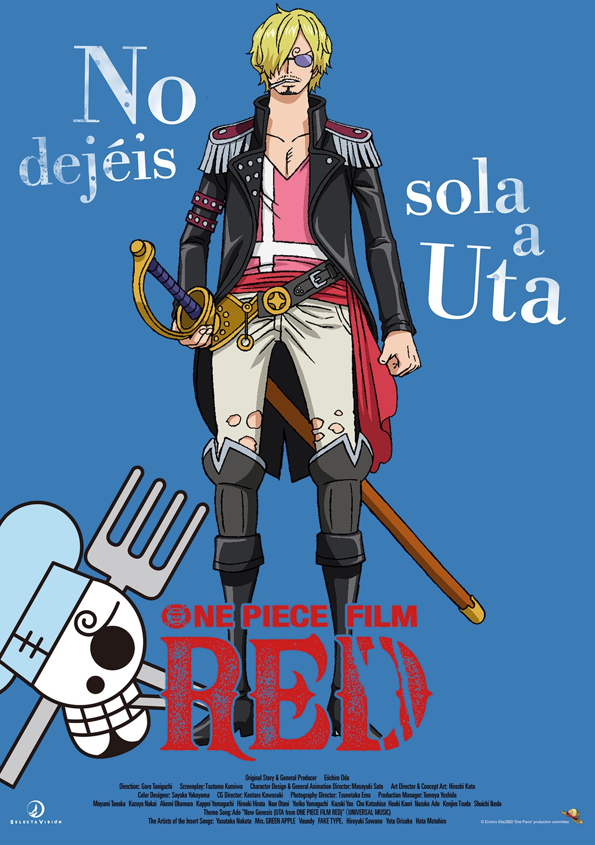 Sanji Póster Personajes One Piece Film Red